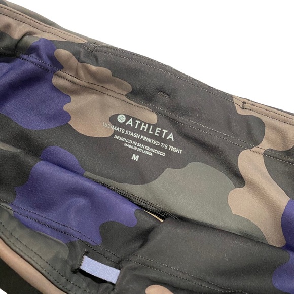 ATHLETA//Ultimate Stash Pocket Camo Camouflage 7/8 Tight Medium - Picture 6 of 12
